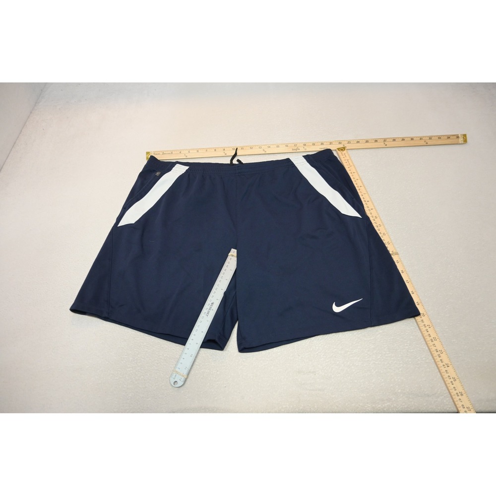 Nike Court Dri-FIT Tennis Shorts Mens XXL Navy Blue White Stripe Athletic EUC